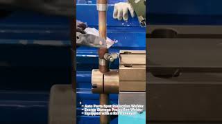 Energy Storage Projection Welder for Auto Parts | Automated Nut Feeding with Conveyor