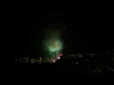 Fuegos artificiales en las Fiestas de Los Cristianos