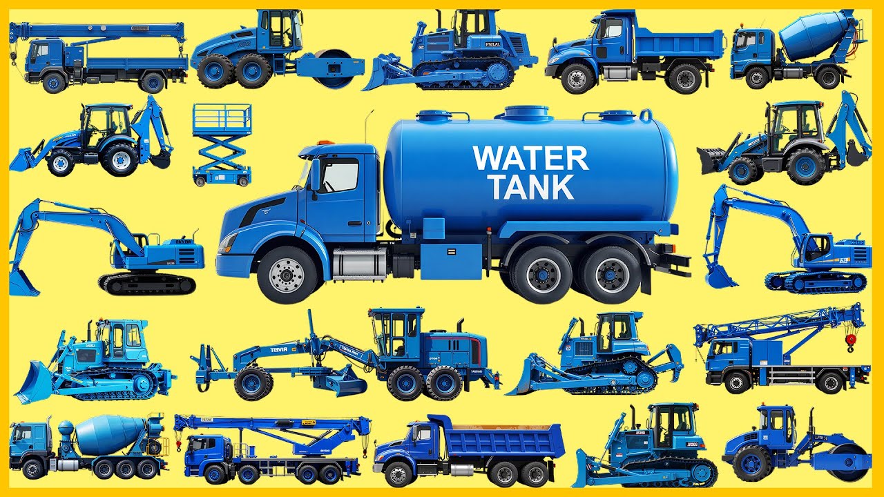 Blue Construction Trucks in Action! 🚛💦 Let’s Work and Play Together! + More Nursery Rhymes Blue Construction Trucks in Action! 🚛💦 Let’s Work and Play Together! + More Nursery Rhymes