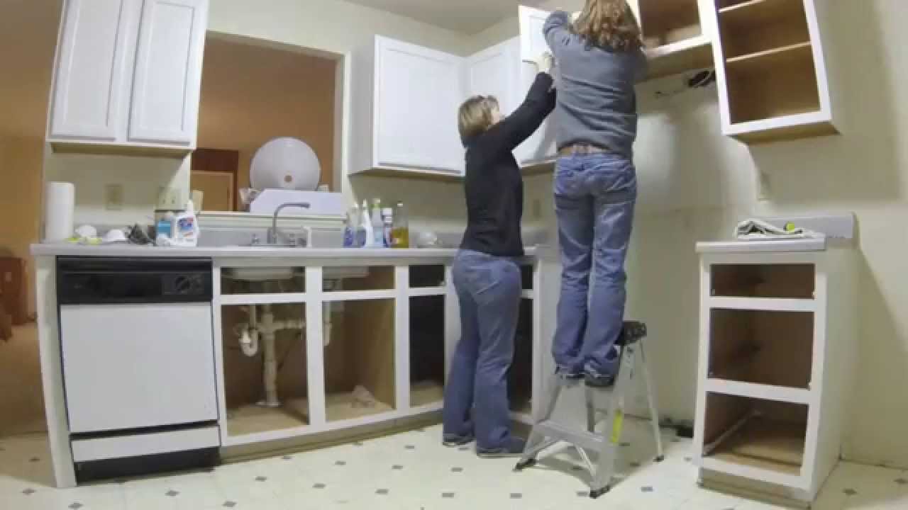 Time lapse - kitchen cabinets. - YouTube