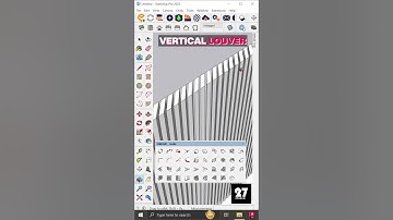 ✅ Easy way to Create Vertical Louver in sketchup. 1001bit tools #shorts #sketchup #tutorial