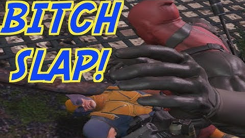 DEADPOOL BITCH SLAPPING WOLVERINE! (Let