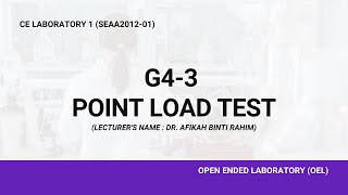 SEAA 2012-01 (OEL) G4-3 POINT LOAD TEST BY GROUP 6