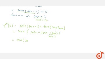Find the local maximum and local minimum values of `f(x)=secx+logcos^2x ,\\ \\ 0 lt x lt 2pi`