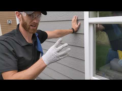 How to remove hard water stains from windows.