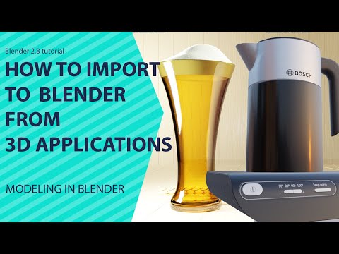 how to import different file formats  into blender 2 8