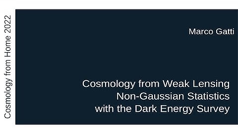 Marco Gatti | Cosmology from Weak Lensing Non-Gaussian Statistics with the Dark Energy Survey