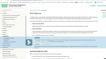 Veeam Quick Migration