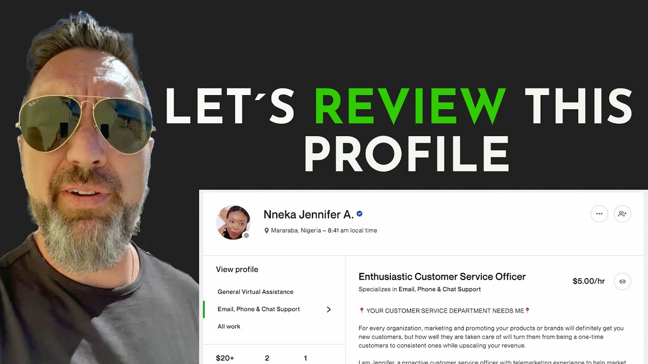 Review of Jennifer’s Upwork Profile as a Virtual Assistant Review of Jennifer’s Upwork Profile as a Virtual Assistant