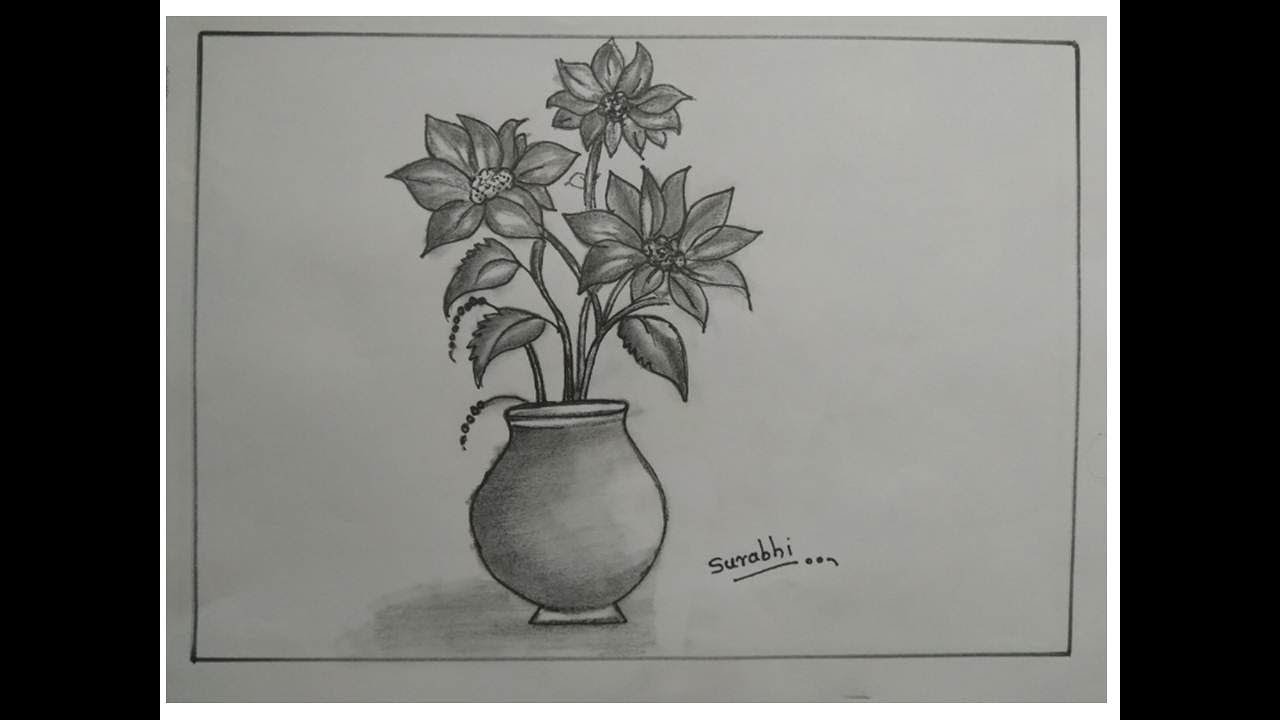 Featured image of post Pencil Sketch Easy Beautiful Flower Pot Drawing