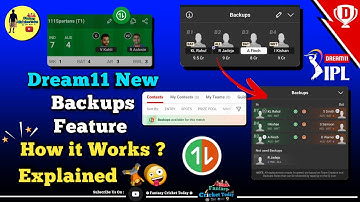 Dream11 Backups Feature | Select 4 Players as Backup 🥳🤸 How to Use it ? TATA IPL 2023 ✨️ in Tamil 💥