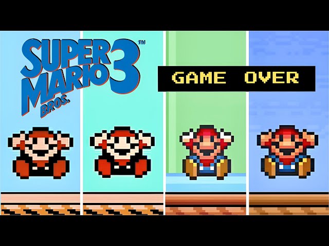 Evolution of Super Mario Bros. 3 GAME OVER Screens class=