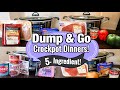 6 DUMP & GO CROCKPOT DINNERS | TASTY *5 INGREDIENT* RECIPES  | JULIA PACHECO