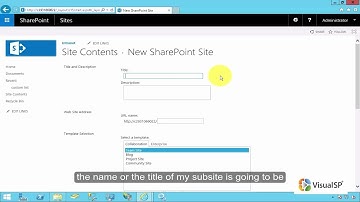How to Create a Subsite in SharePoint 2016