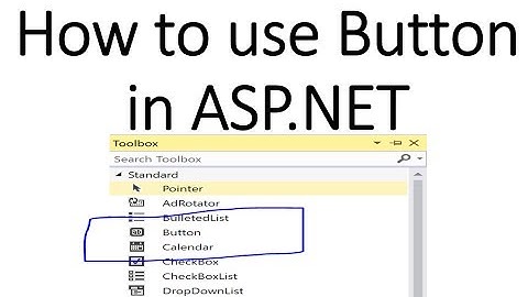 How to use Button control in ASP.NET