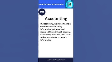 IGCSE O Level Accounting 7707 Accounting and Its Objectives #shorts #study #cambridge