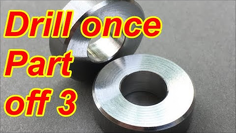 Drill once and make 3 parts in Aluminium 2011. Stub drill & Sumitomo carbide insert parting tool