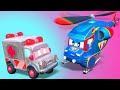 Super Hélicoptère poursuit le ROBOT AMBULANCIER ! - Super Truck