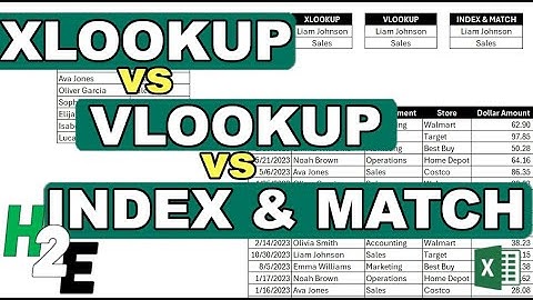 XLOOKUP vs VLOOKUP vs INDEX & MATCH