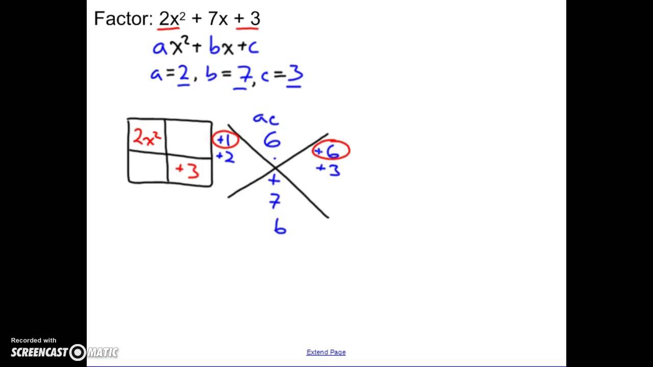 how to do big x factoring