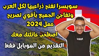 سويسرا تتحدي اوروبا وتفتح ذراعيها لكل العرب بأسهل اقامة عمل 2024 ، لا تفوت الفرصة