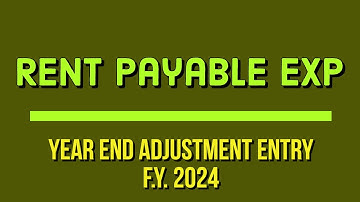 Rent Payable Exp year End Adjustment Entry for 2024 in Tally Prime l by Suman education hub english