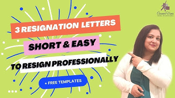 3 PROFESSIONAL RESIGNATION TEMPLATES - TIPS TO RESIGN GRACEFULLY