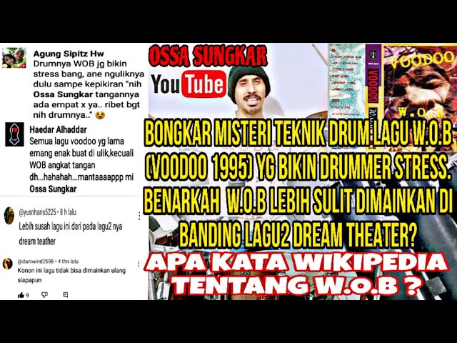 BONGKAR TEKNIK DRUM LAGU W.O.B (VOODOO 1995) YG RUMIT YG BIKIN DRUMMER NYERAHu0026STRESS MEMAINKANNYA. class=