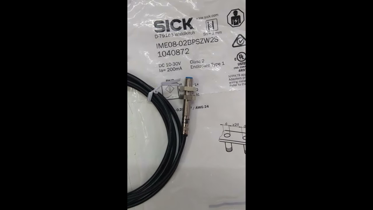  SENSOR INDUCTIVE PROXIMITY SICK IME08 02BPSZW2S 1040872 PRODUCT IMAGE