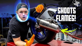 This Sc Project Exhaust Made Our R6 Shoot Flames Wbrgarage S6 Ep15