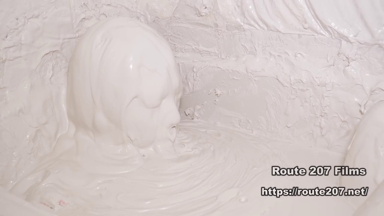 New Mud Bath (Clay Bath) Test Clip #3 - Japanese model getting gunged with clay/mud.