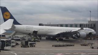 Lufthansa Airbus A340-600 flight from Frankfurt/Main(FRA) to Dubai(DXB) airport HD/3D