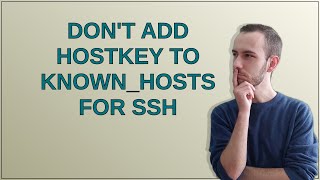 Don't add hostkey to known_hosts for SSH