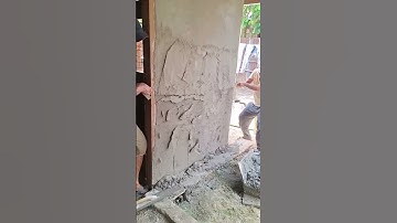 Smart idea to smooth cement on walls using only simple tools #popular #viralshorts #shorts #viral