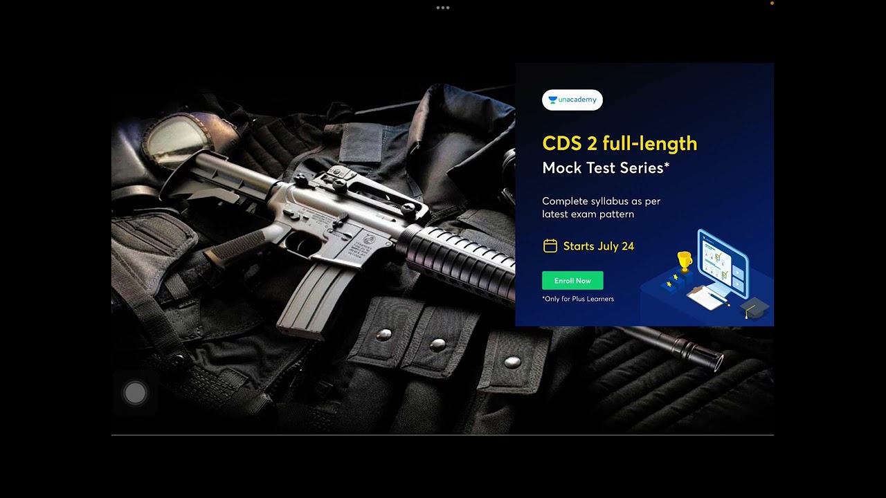 CDS mock tests on Unacademy plus