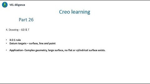 Creo part 26 Set datum targets ( GD&T)