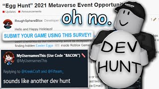 Roblox Just Announced The Egg Hunt 2021 Dev Hunt Lol Youtube - youtube roblox egg hunt 2021