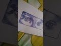 I try to realastic eye sketch with ball pen viraltrendingshorts shortsfeed arthand skech