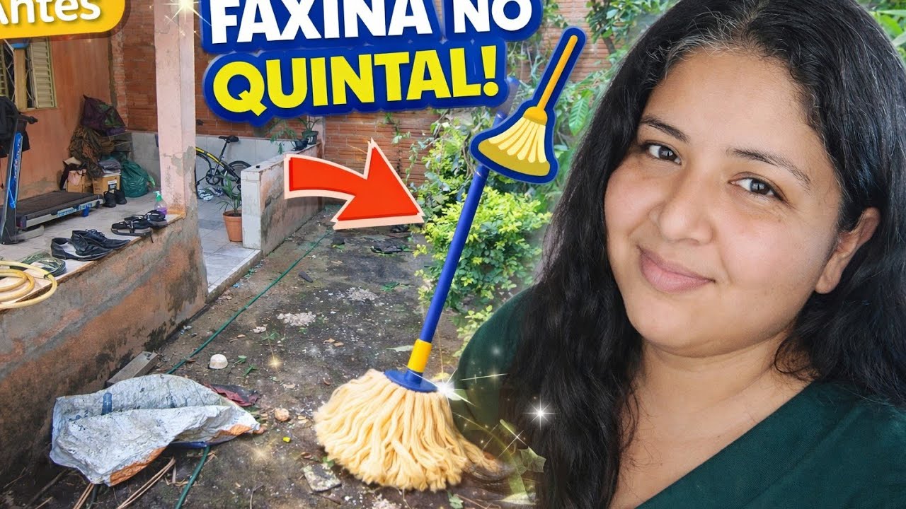 FAXINA NO QUINTAL /LAVAMOS A VARANDA E LAVANDERIA/TERMINAMOS A NOITE COM ESPETINHO 