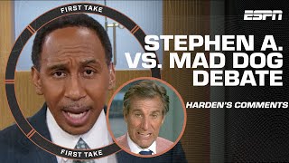 EPIC Stephen A.-Mad Dog debate fueled by James Harden saying 'Daryl Morey is a LIAR' 🤯 | First Take