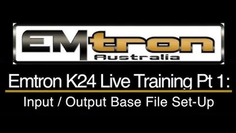 Emtron K24 Civic Live Training Part 1: Input/Ouput Base File Set-Up | Evans Performance Academy