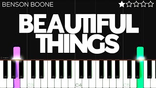Benson Boone  Beautiful Things | EASY Piano Tutorial