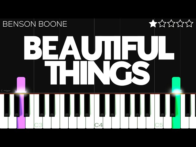 Benson Boone - Beautiful Things | EASY Piano Tutorial class=