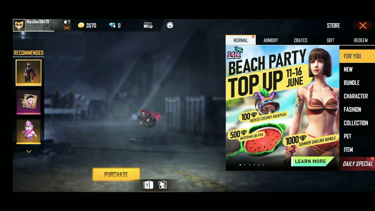 Free fire bote player - YouTube