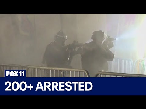 More than 200 arrested at UCLA encampment cleanup