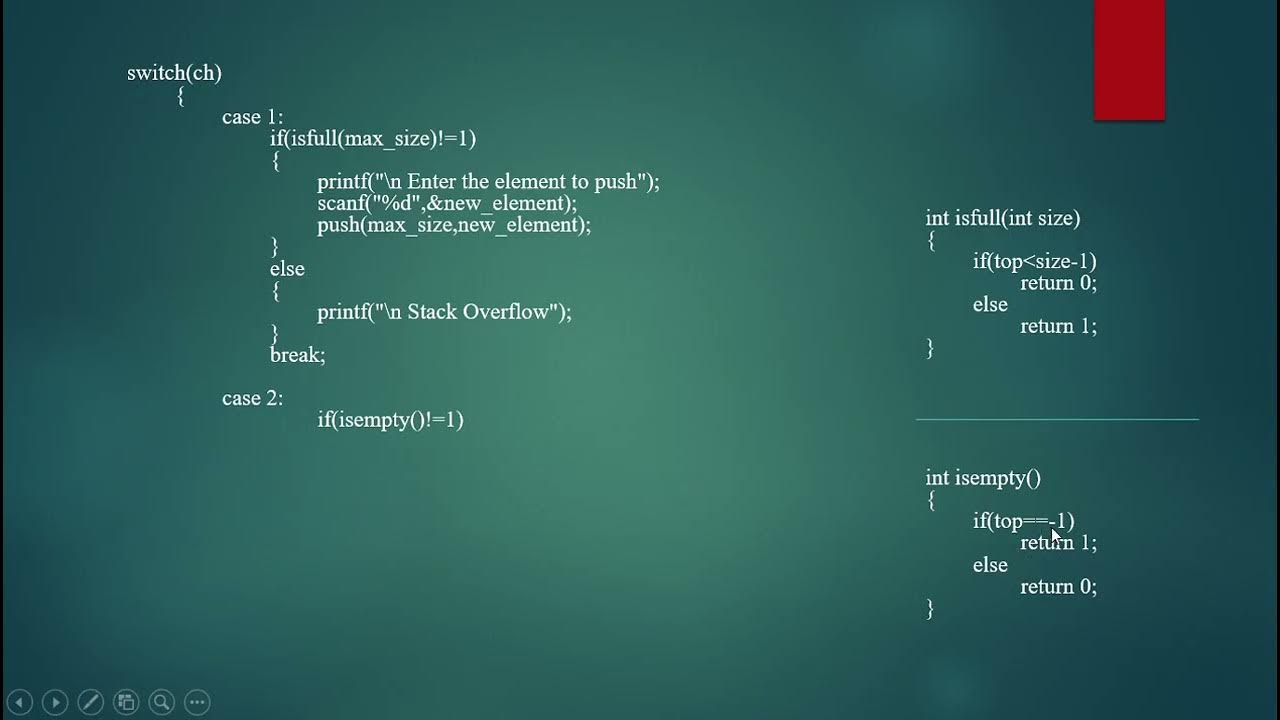 Stack -- Implementation using Arrays - YouTube