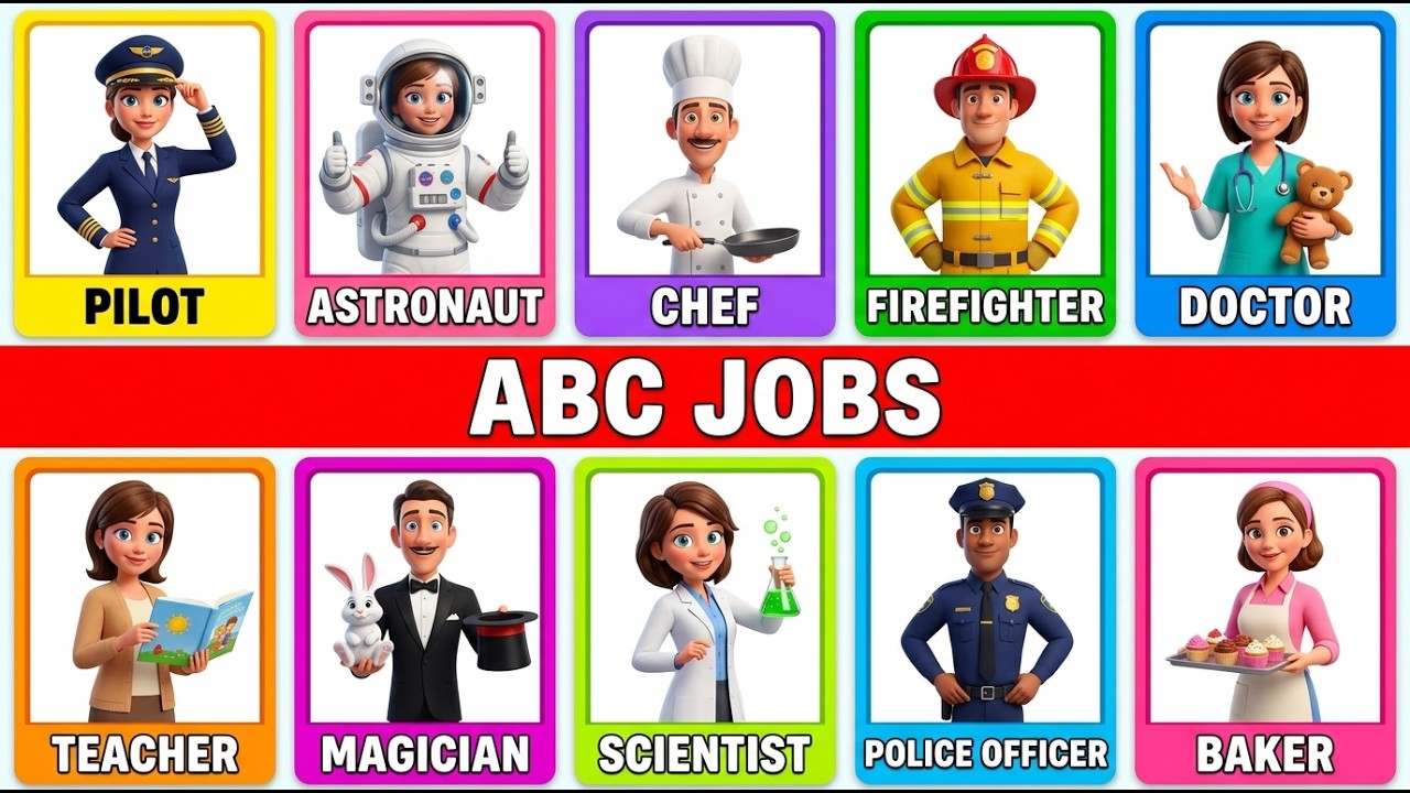 Alphabet Occupations - ABC Jobs for Kids | Learn the Alphabet with Jobs ...