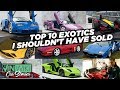 Top 10 Exotic Cars I Regret Selling