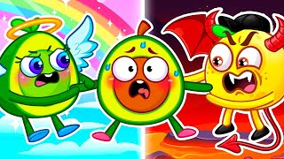 Angel vs Demon Kids 😱 | Learn Good Character | Best Kids Cartoon by Pit & Penny Family 🥑💖