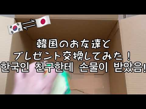 韓国の友達とプレゼント交換 한국인 친구한테 손물이 받았음 Youtube